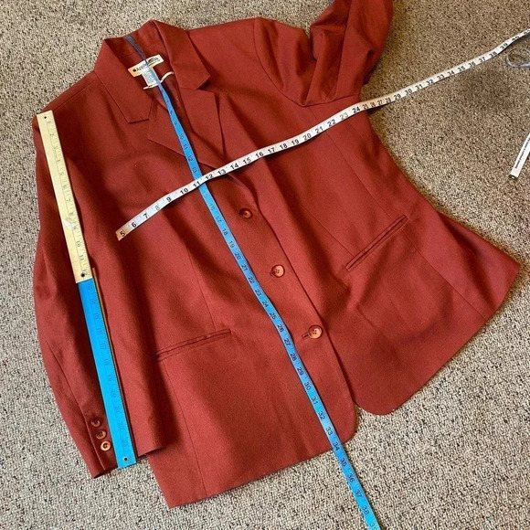 Appleseed’s 90s Y2K Wool Blazer Jacket Career Wear Women Plus Size 24W  Pockets - Picture 3 of 8